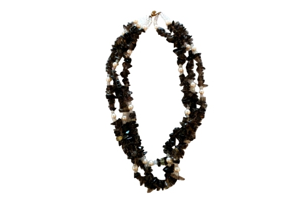 Precious Stone and Pearls Necklace